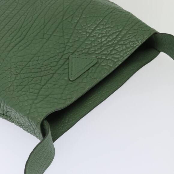 PRADA Shoulder Bag Leather Green - Picture 6 of 9